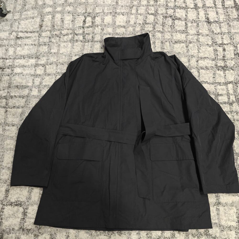 Uniqlo : C Black Belted Utility Jacket Avant Garde Minimalist Gorpcore Coat M